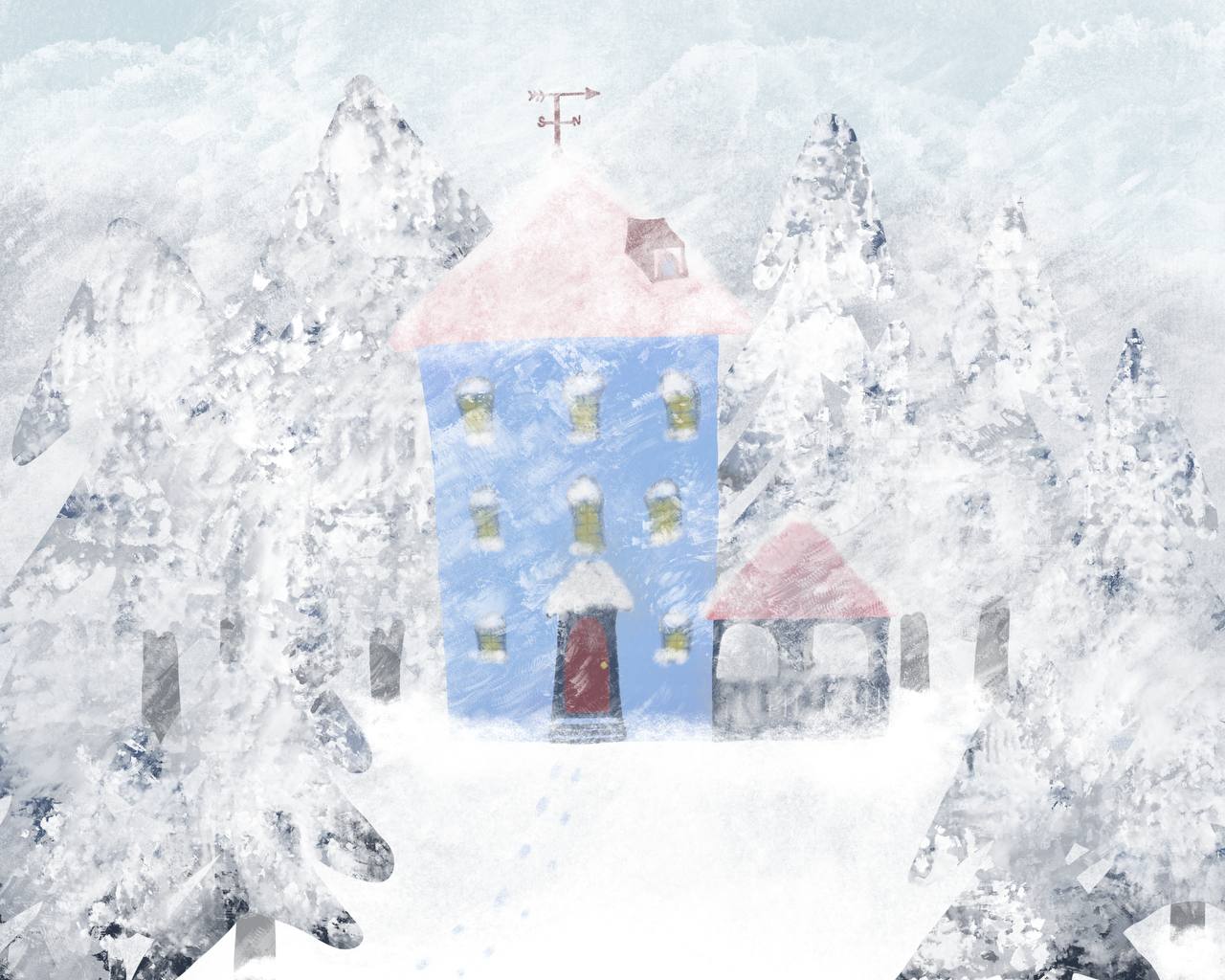 Maison en hiver